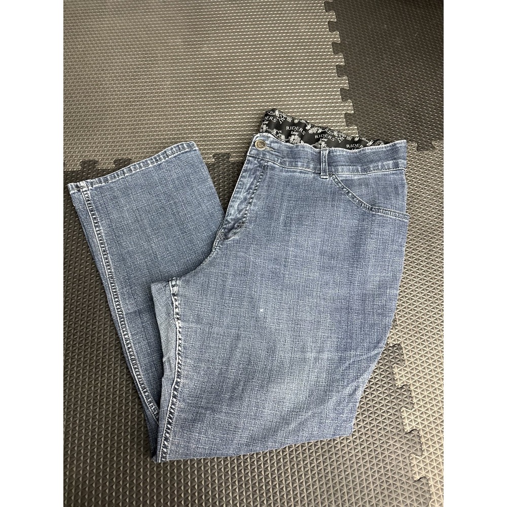 RIDERS by Lee Women's 22W Petite Plus Size Mid Rise Bootcut Jeans Dark Wash